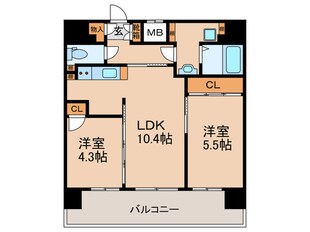 F･PARC GRANDMARK天神の物件間取画像